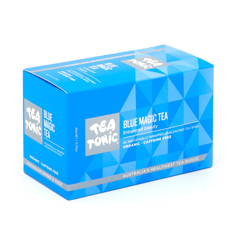 box of blue magic tea for enhanced beauty