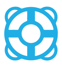 Lifesaver blue icon