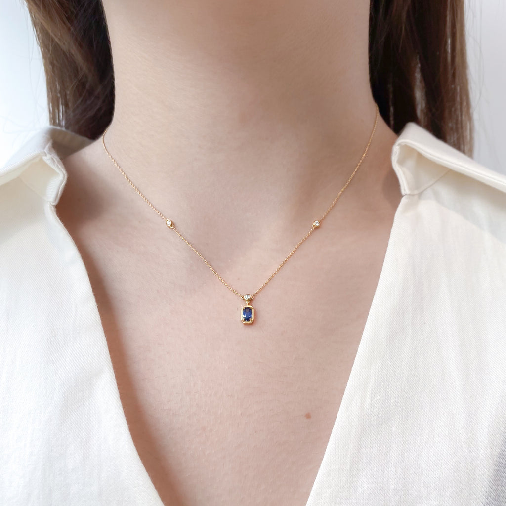 Birthstone Necklace - September Sapphire