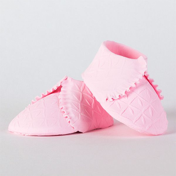 pink baby booties