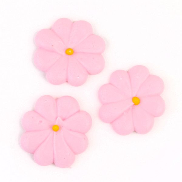 Medium Flower Power Royal Icing Decorations - Pink – CaljavaOnline