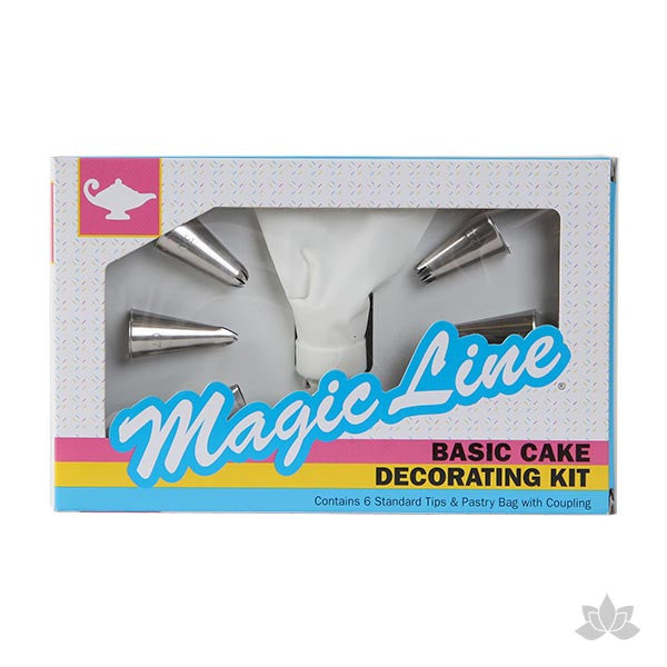 Basic Cake Decorating Kit 6 Tips & Pastry Bag W