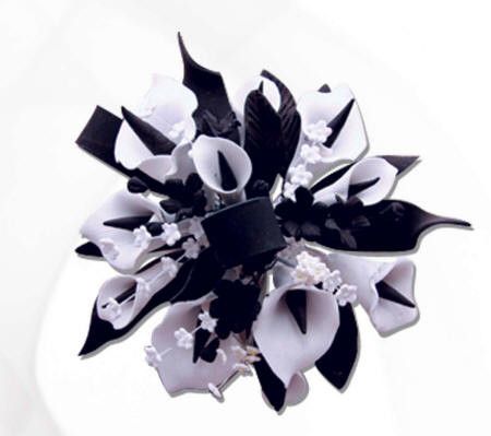 White Black Calla Lily Cake Topper Caljavaonline