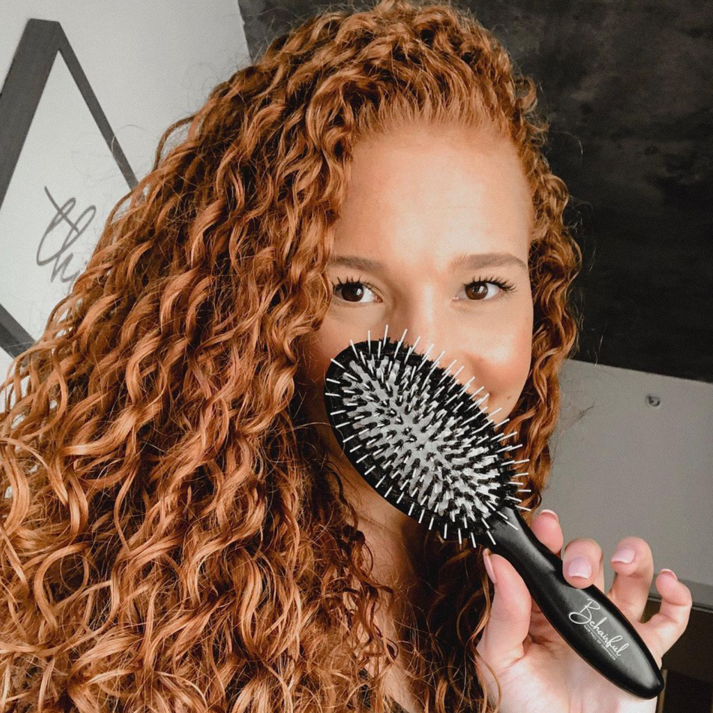 The PRO Detangler Boar Bristle Brush | The Best Brush for Curly Hair–  Behairfulbrush.com