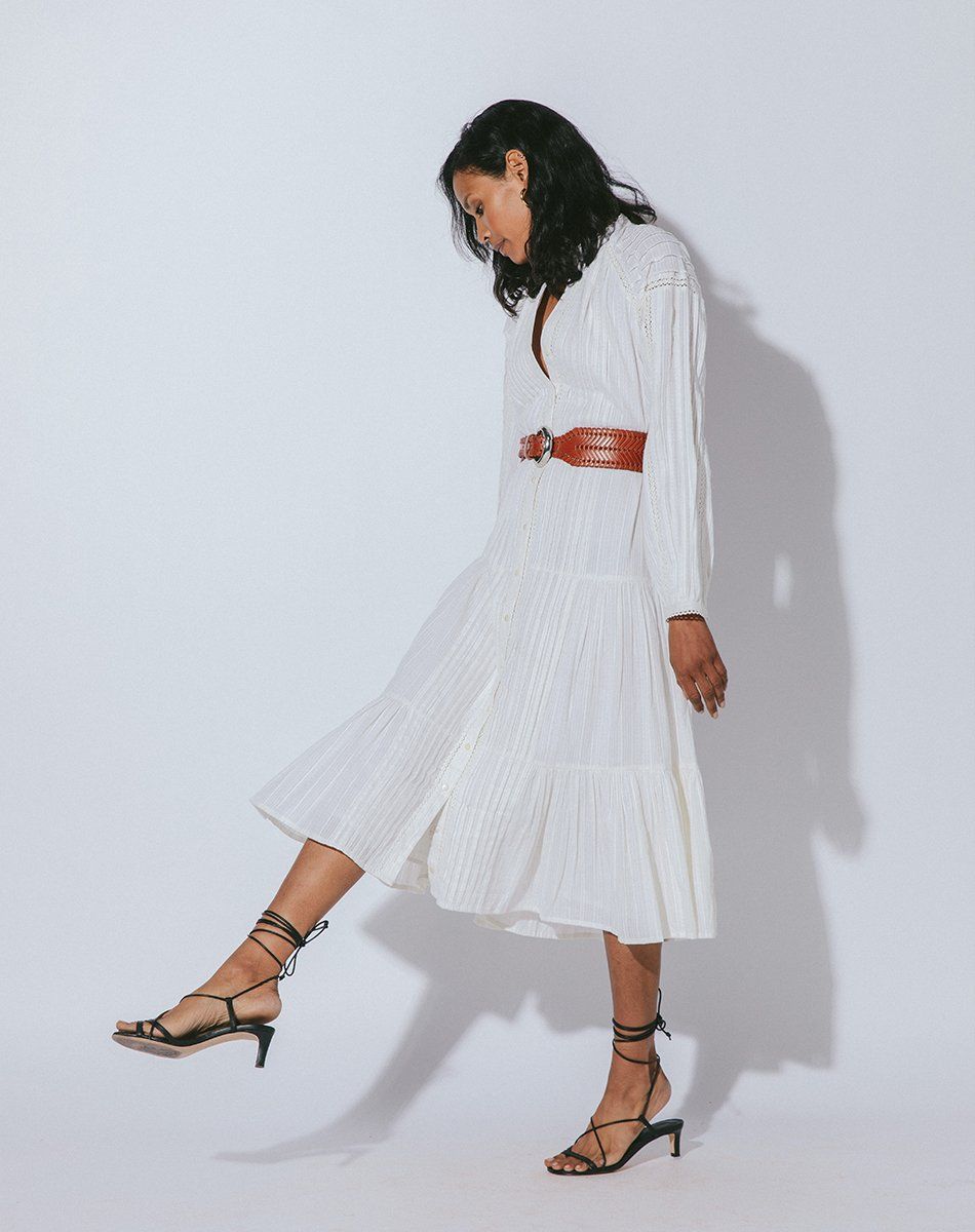 Clare Midi Dress | Ivory