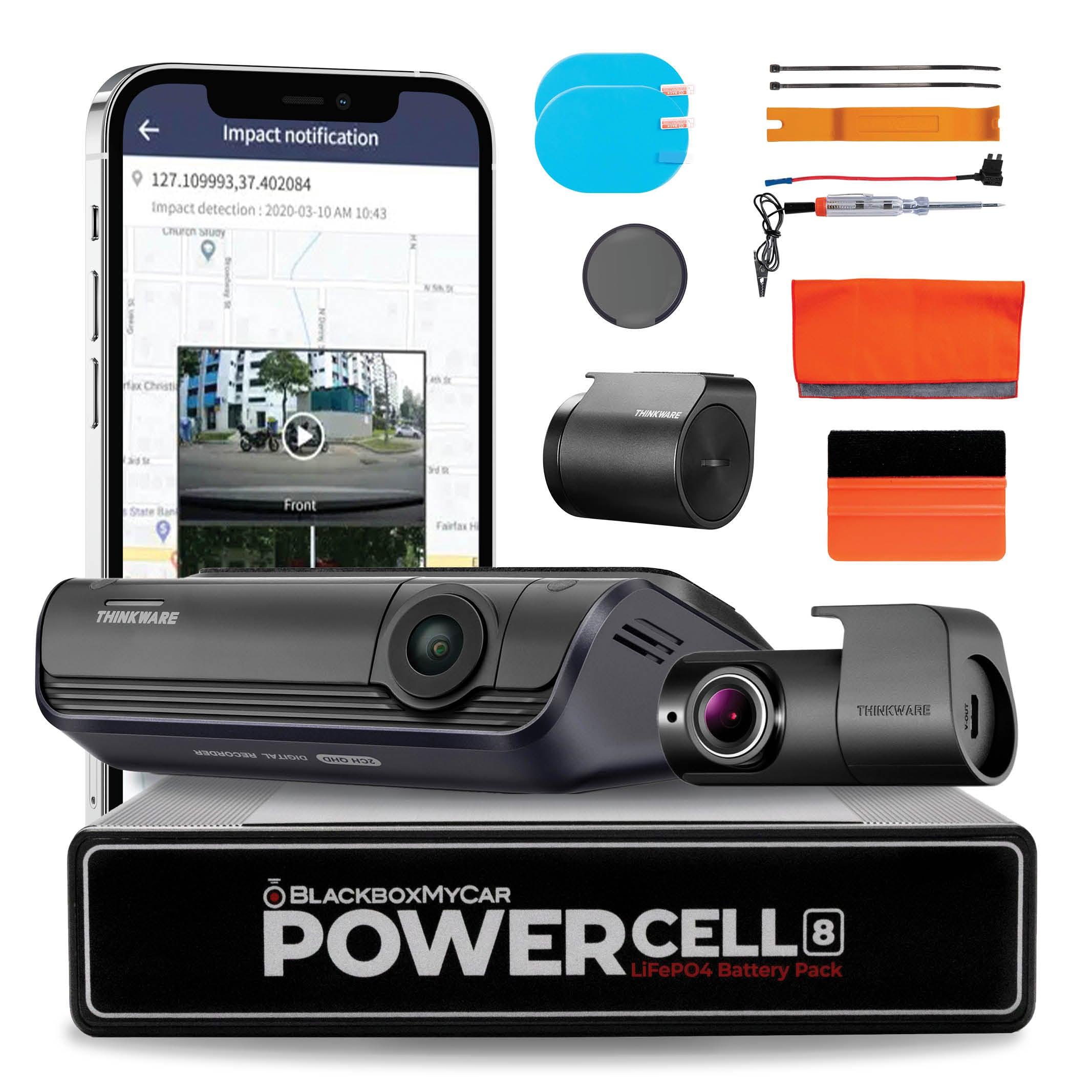 [Signature Bundle] Thinkware Q1000 Dual Channel  + BlackboxMyCar PowerCell 8 Battery Pack