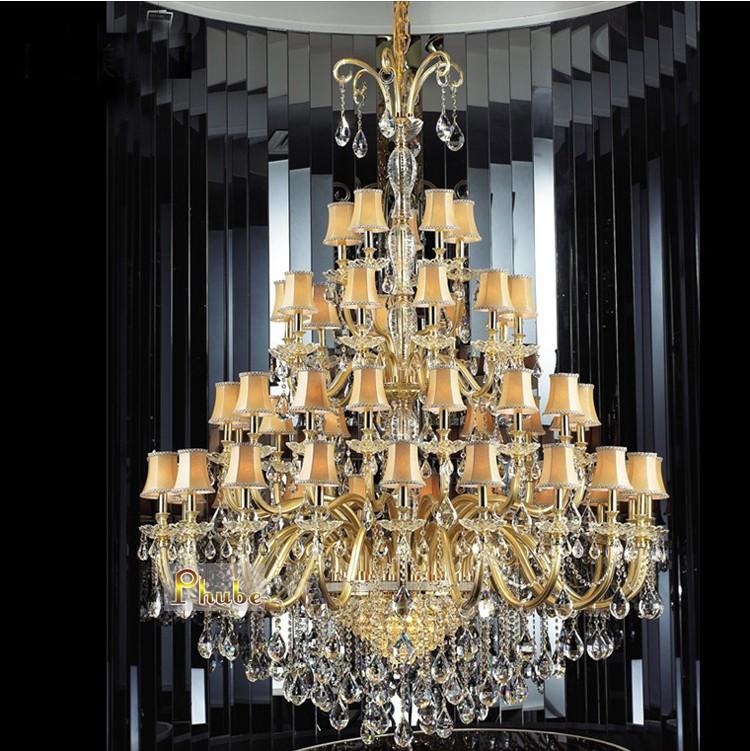 European Luxury Crystal Chandelier Light Penthouse Staircase Chandelie
