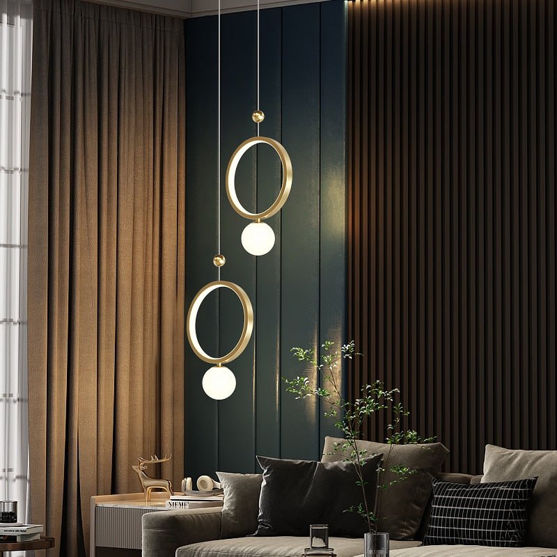 Modern Simple Bedroom Bedside Chandelier Nordic Light Luxury Long Line Living Room