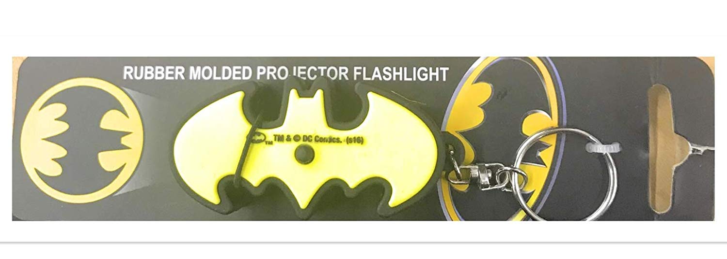 Batman Rubber Molded Projector Flashlight Key-chain – Rex Distributor, Inc.  Wholesale Licensed Products and T-shirts, Sporting goods,