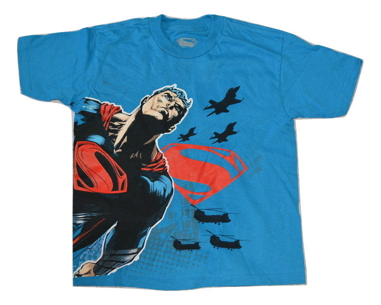 Boys Blue Superman Graphic Tee T-Shirt 