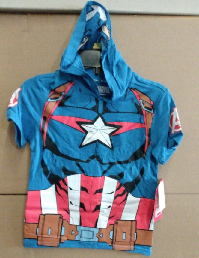 captain america hooded t shirt