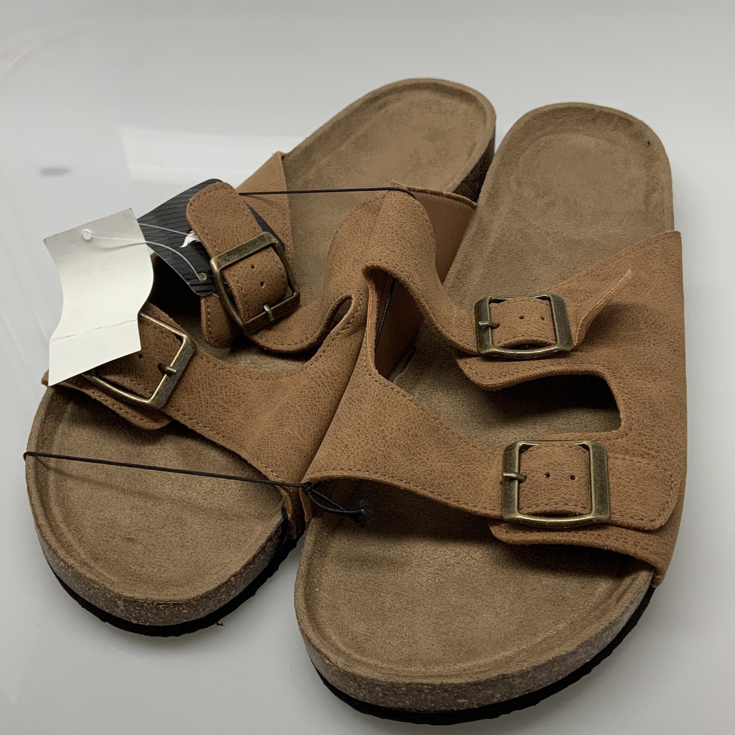 double buckle sandals mens