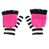 Size 4-14 Nolan Girls Striped Convertible Fingerless Gloves Winter Snow Mittens