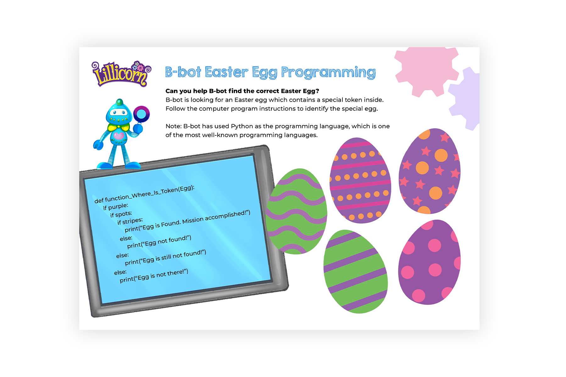 B-bot Easter Egg Programming