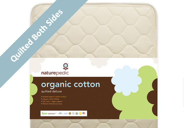 naturepedic organic cotton quilted deluxe 252 crib mattress