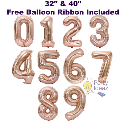 giant gold number balloons