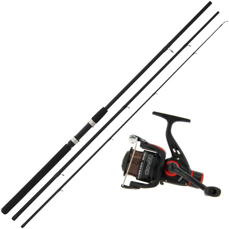 NGT 12FT 2 PIECE CARP FISHING ROD BLACK CARP MAX ROD 2.75 LB TEST