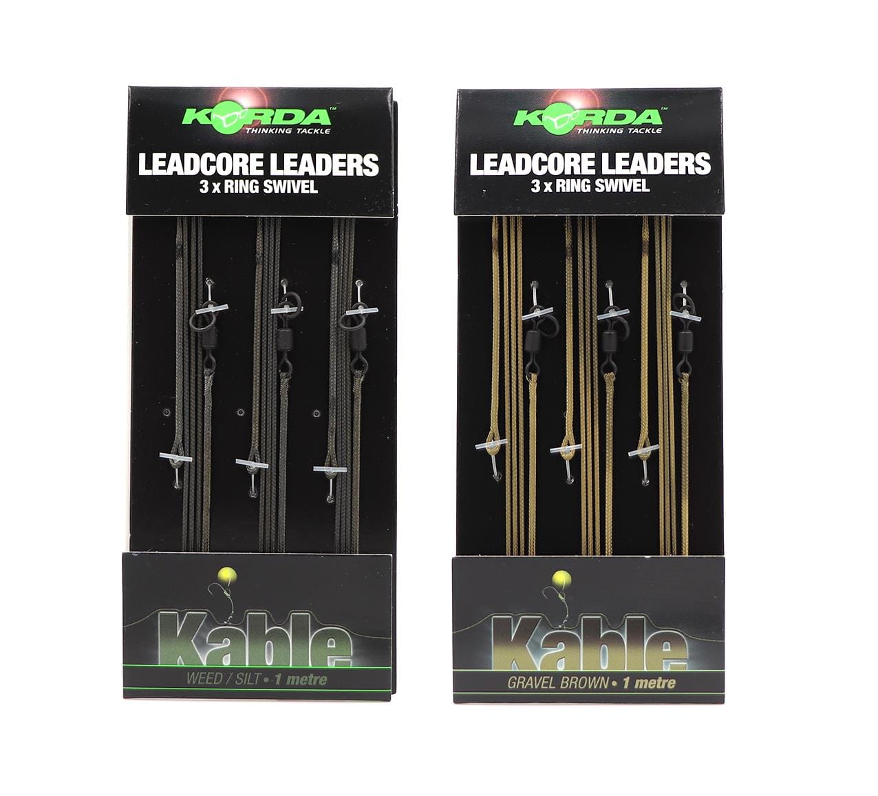 Korda Kable Leadcore Leader Heli - 1m - 3pk - Rods and Lines