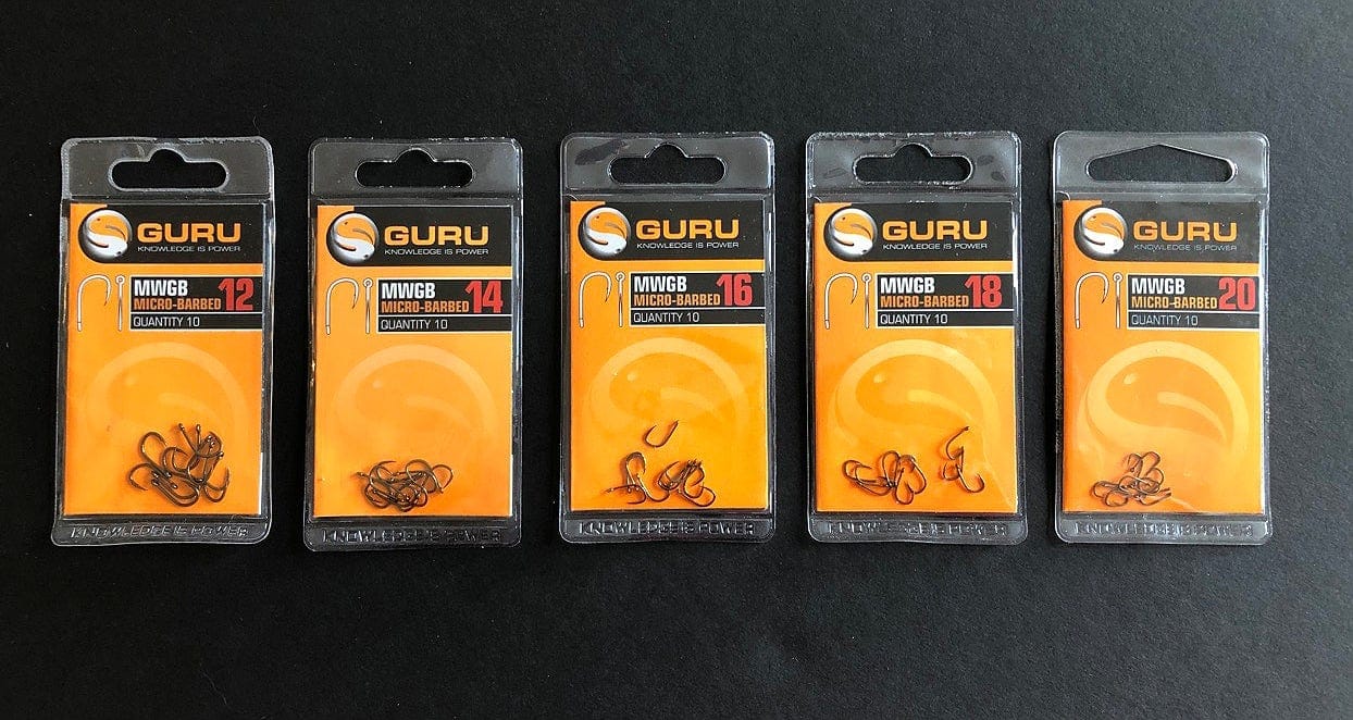 Guru MWG Barbless Hooks - All Sizes - 10 pcs per pack - Rods and Lines