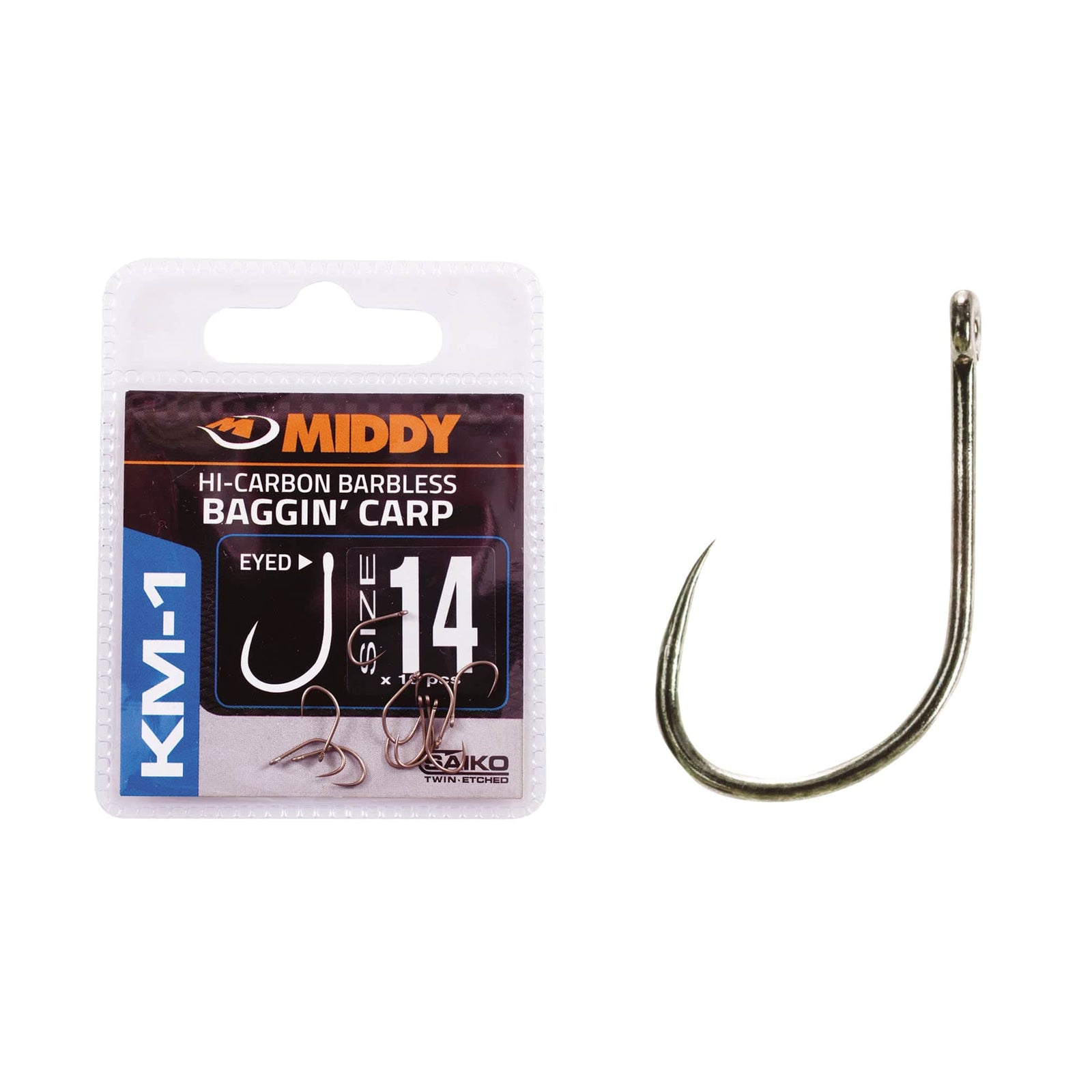 MIDDY QC-1 Method-Wafter Eyed Hooks size 10 - 16 (10pc pkt) - NEW Mode -  Rods and Lines