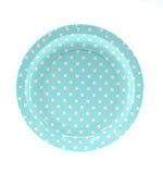 pale blue paper plates