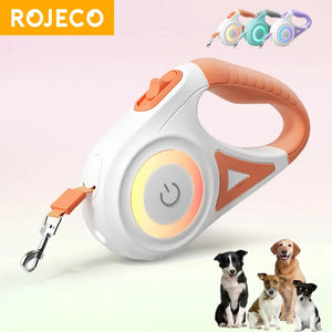 ROJECO 3M5M Dog Leash With LED Light - Barking Meows