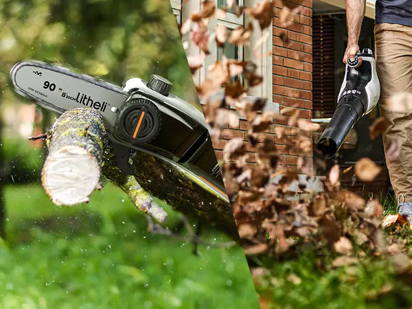 Litheli’s high-quality tools the cordless Electric Leaf Blower and the U20 20V Cordless Pole Saw