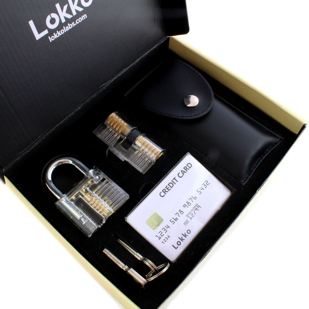 Lock Pick School in a box for Beginners: Lock pick set, spy card + Pra