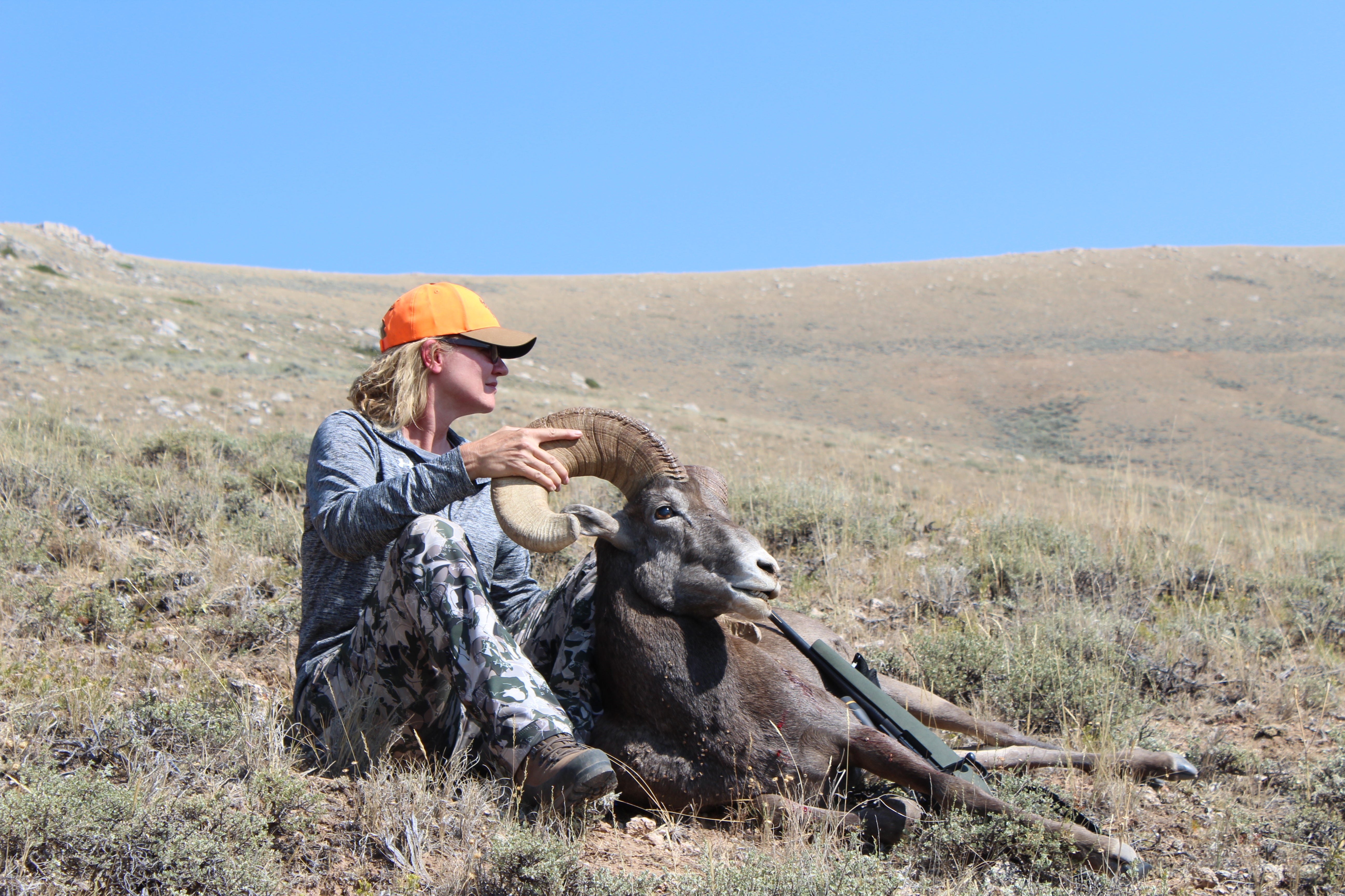 Nona with Bighorn sheep