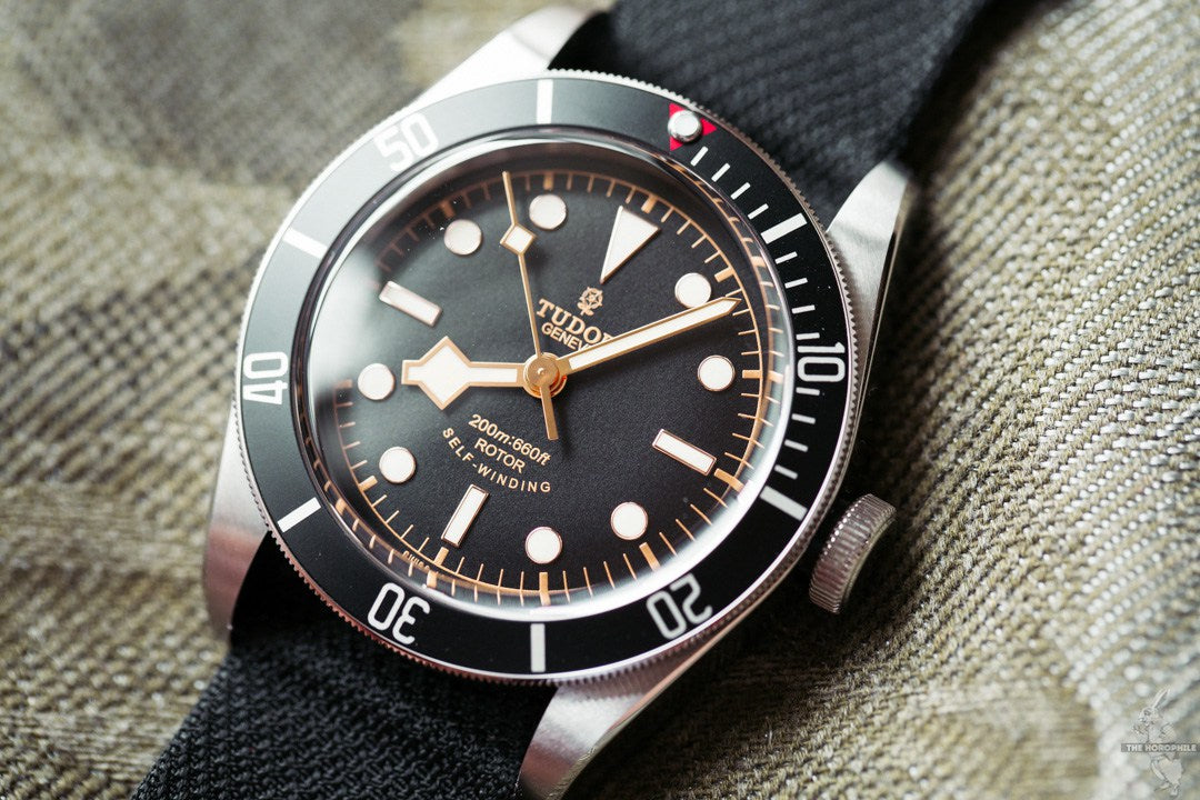 Tudor black shop bay look alike