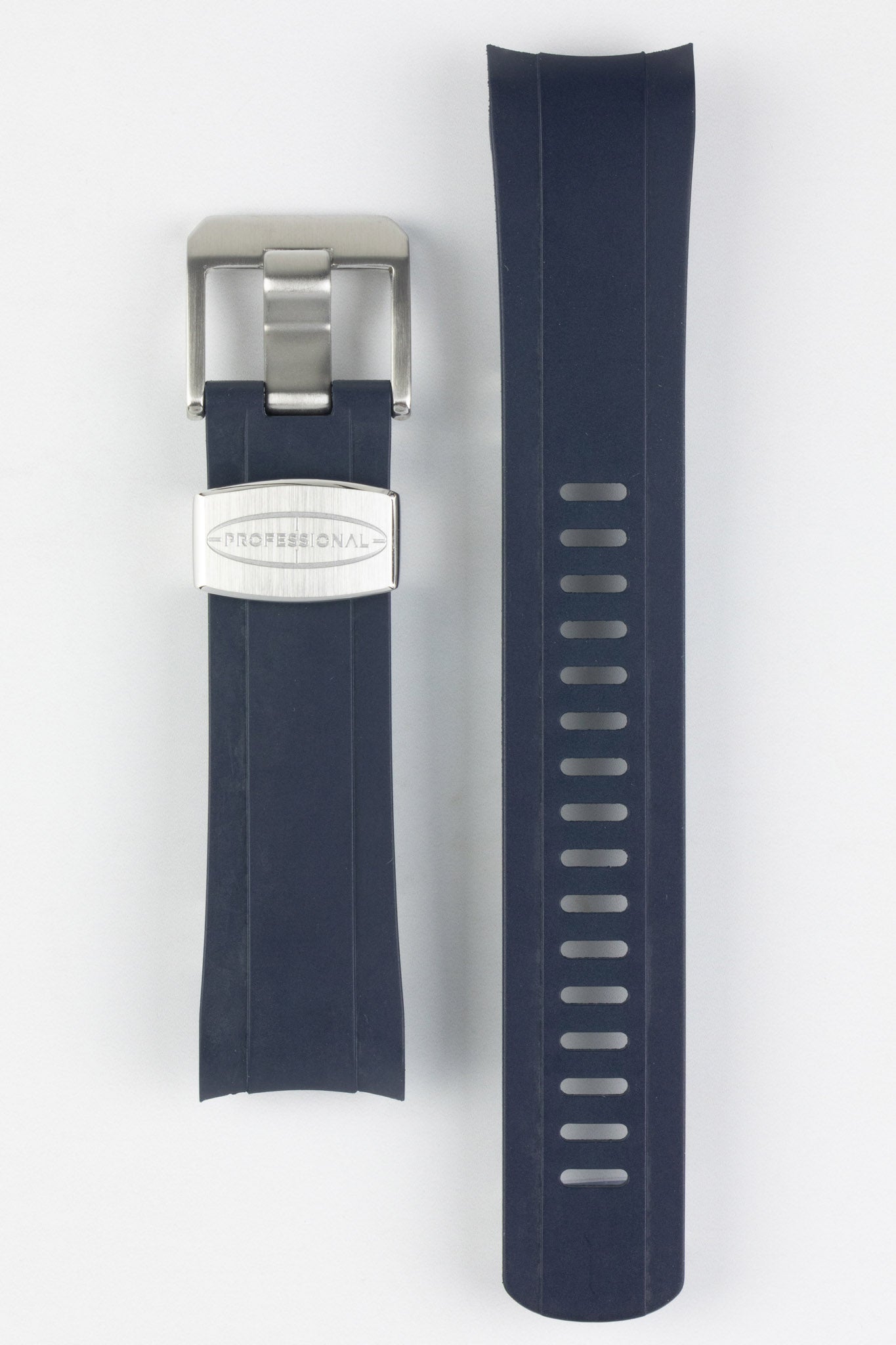 CRAFTER BLUE Curved End Rubber Strap for Seiko SKX Series – NAVY BLUE
