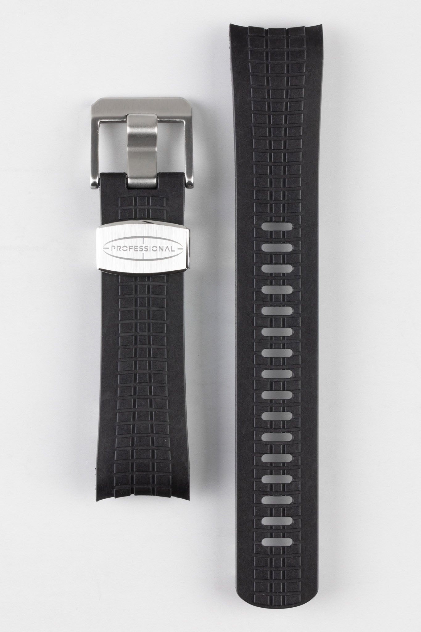 Black Rubber Watch Strap | Crafter Blue | WatchObsession UK