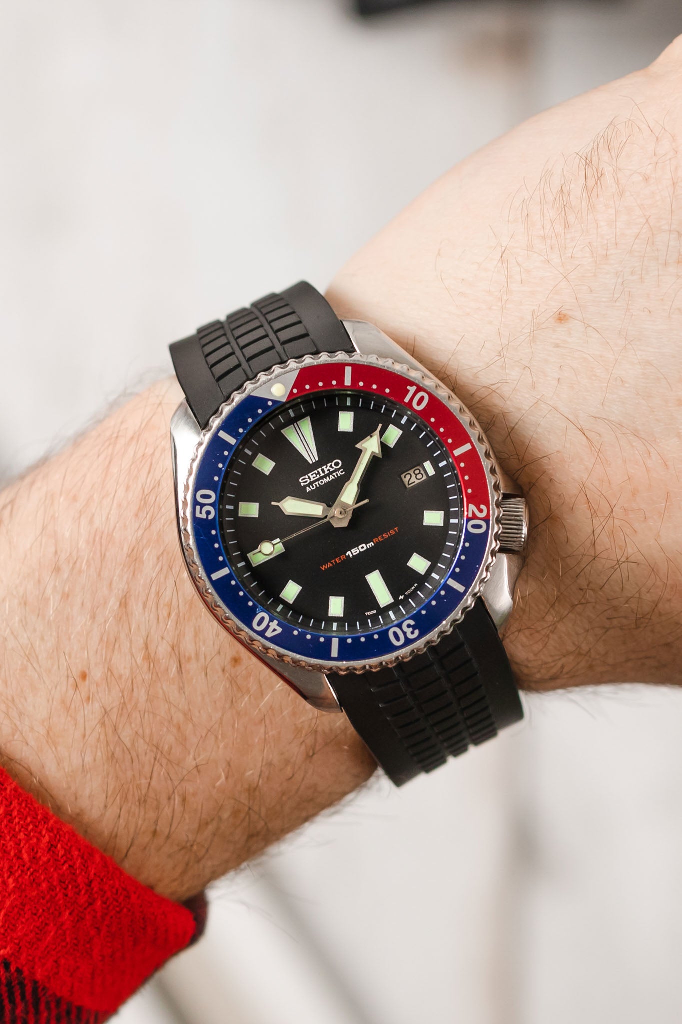 Black Crafter Blue Rubber Strap | Seiko SKX | Watch Obsession