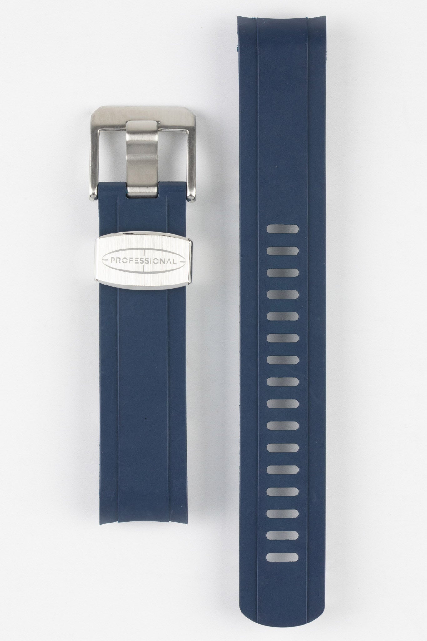 CRAFTER BLUE Curved End Rubber Strap for Seiko MM200 – NAVY BLUE
