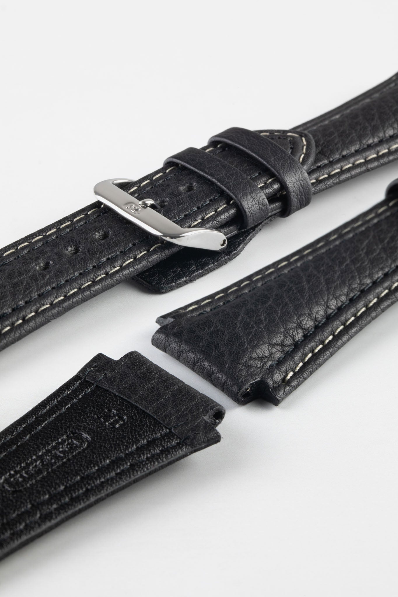 rubber lined leather watch strap