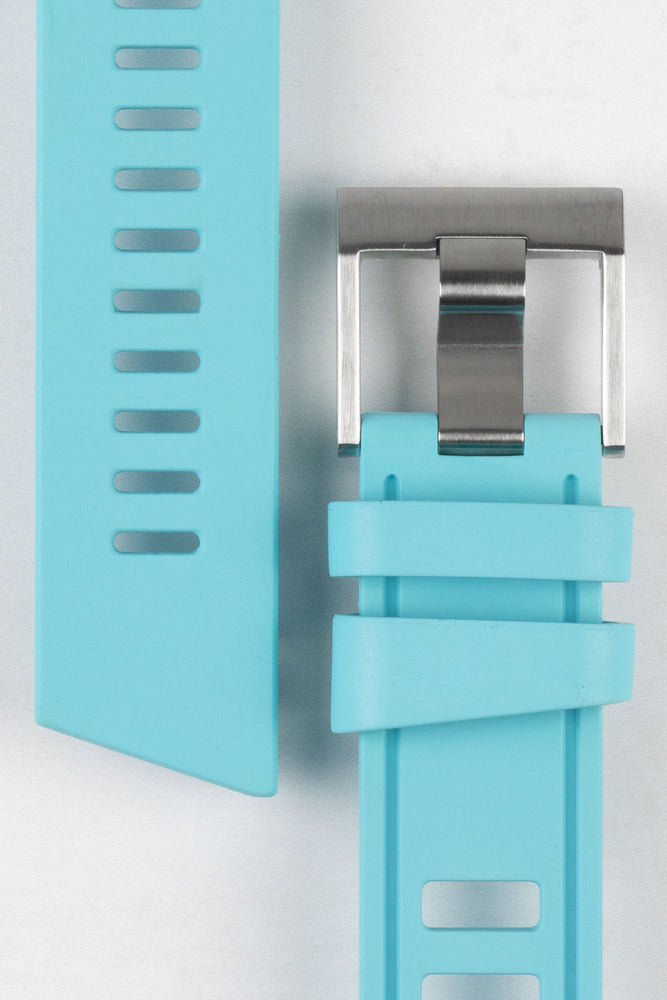 ISOfrane Rubber Dive Watch Strap in TURQUOISE | WatchObsession