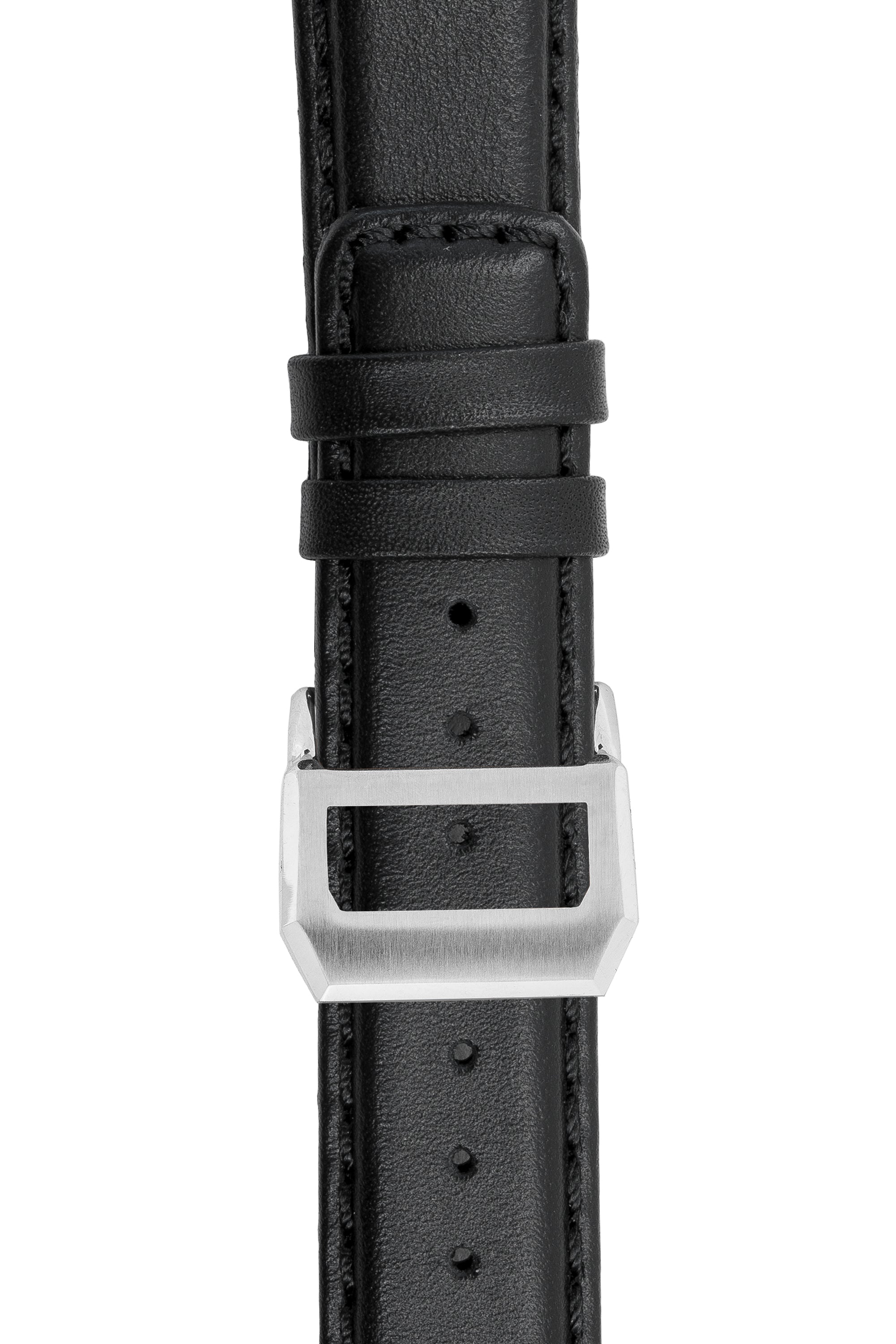 IWC-Style Calf Leather Watch Strap in BLACK | WatchObsession