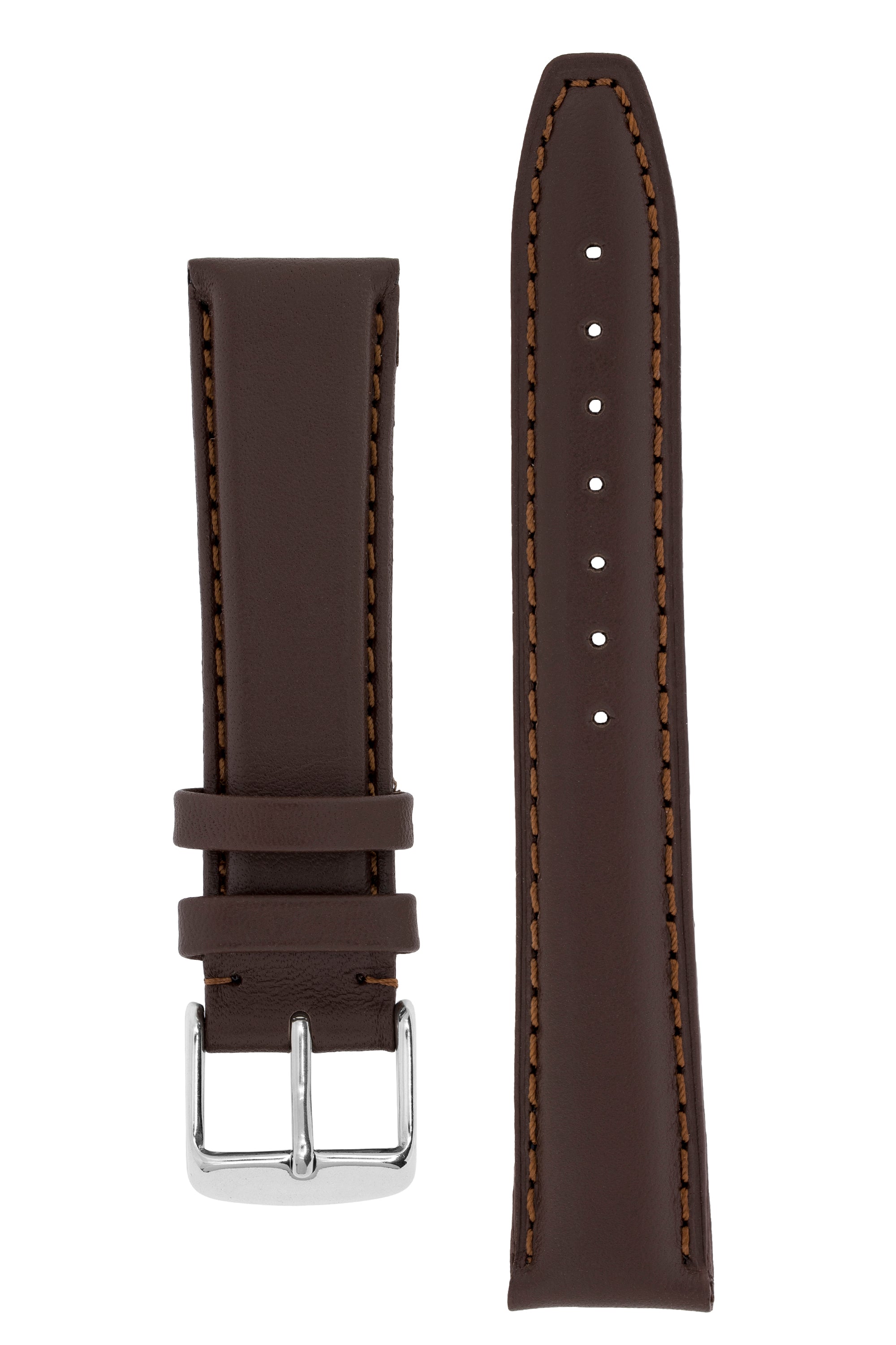 IWC-Style Calf Leather Watch Strap in DARK BROWN | WatchObsession