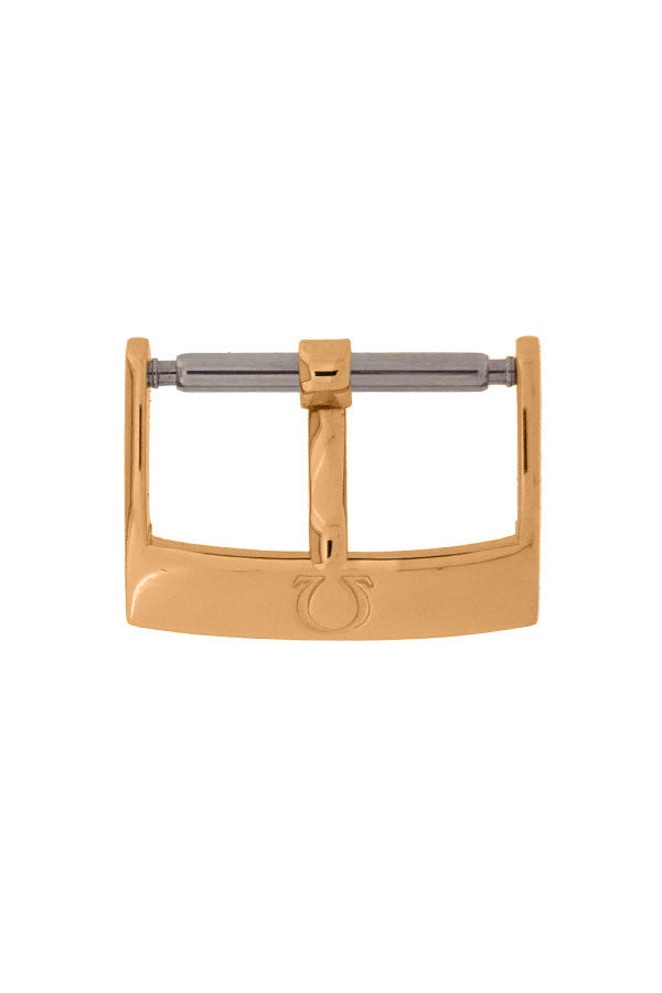 OMEGA Watch Strap Buckle in Red Gold Plated Finish | WatchObsession