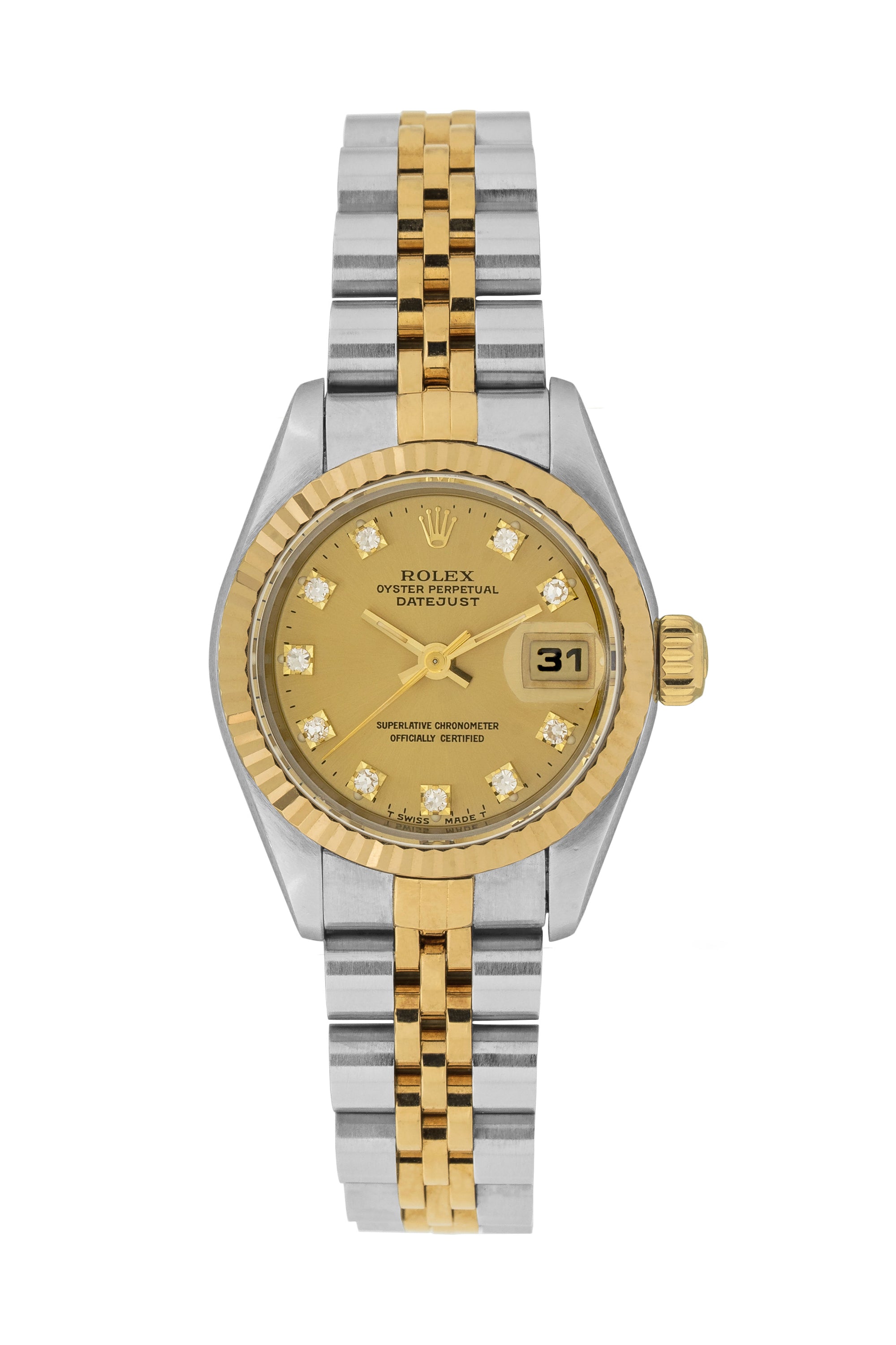 ladies rolex datejust 69173 diamond dial