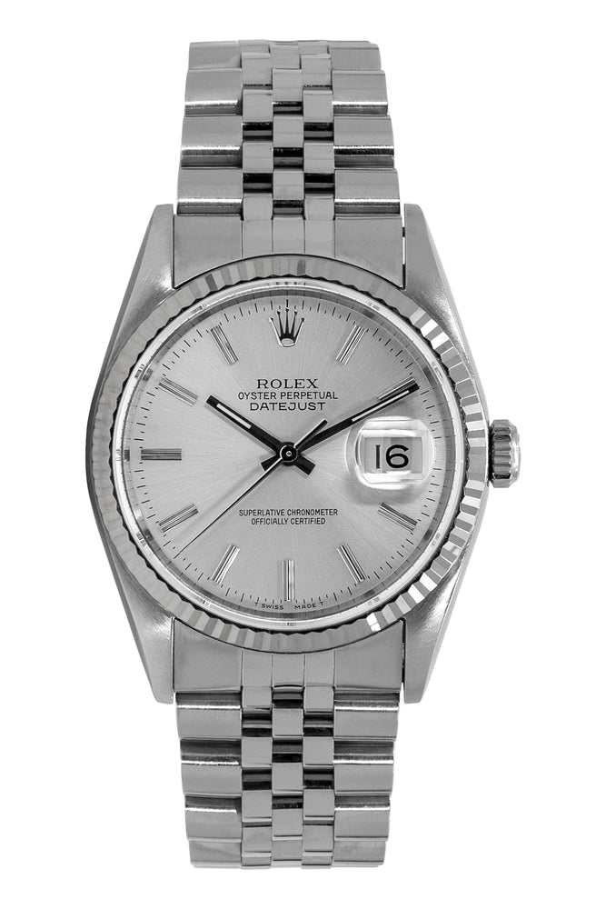 rolex datejust 16234 silver dial