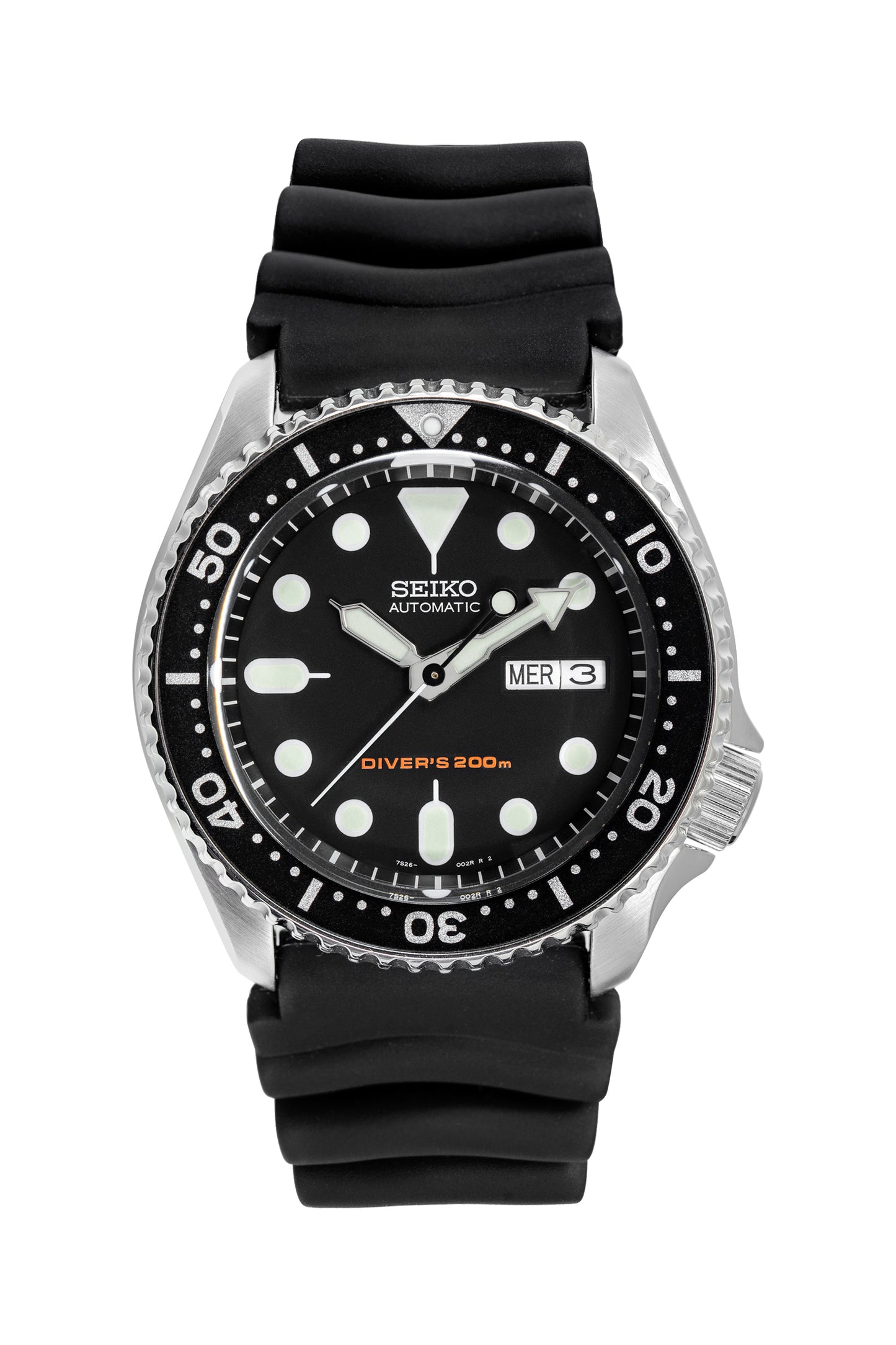 SEIKO SKX007K1 Automatic Men's 42mm Diver Watch – Black Dial & Strap