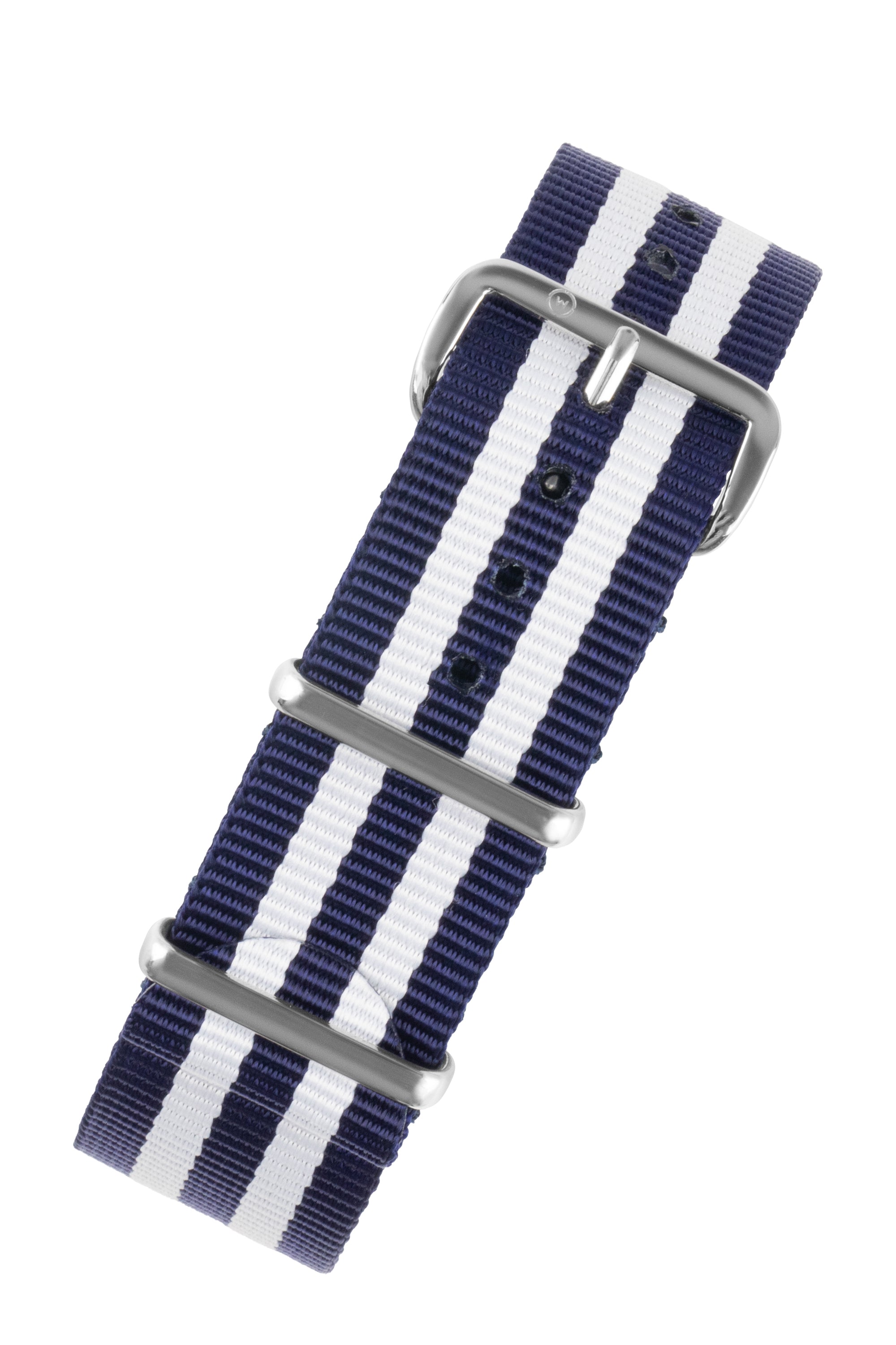 NATO Watch Straps in BLUE with WHITE Stripes | WatchObsession