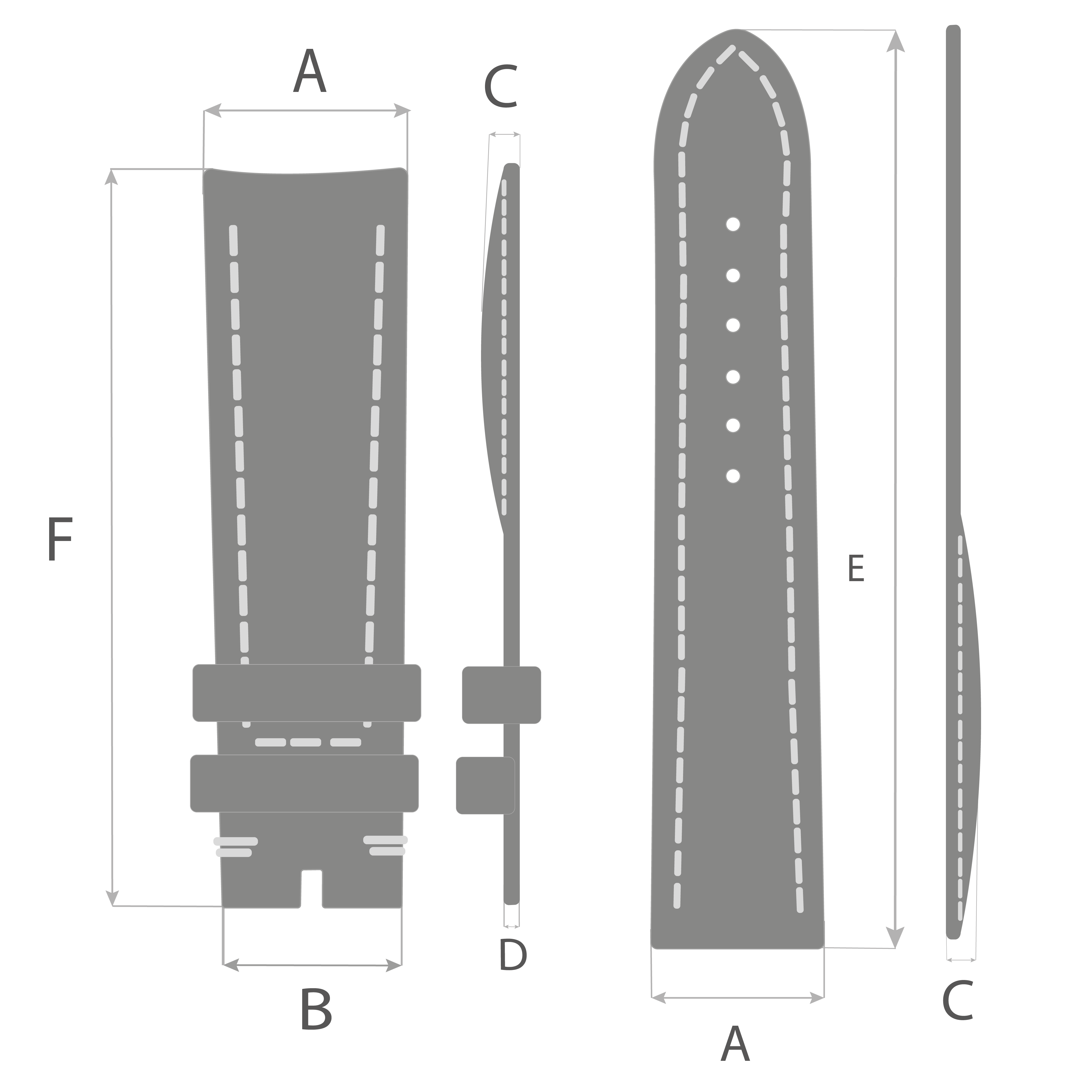 Breitling-Style Alligator-Embossed Watch Strap & Buckle Blue – Watch ...