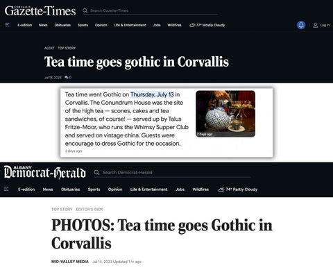Corvallis Gazette Times Afternoon Tea