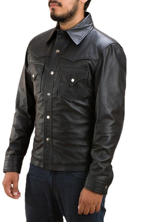 Shop Mens Long Sleeve Leather Shirts | Stylish and Durable