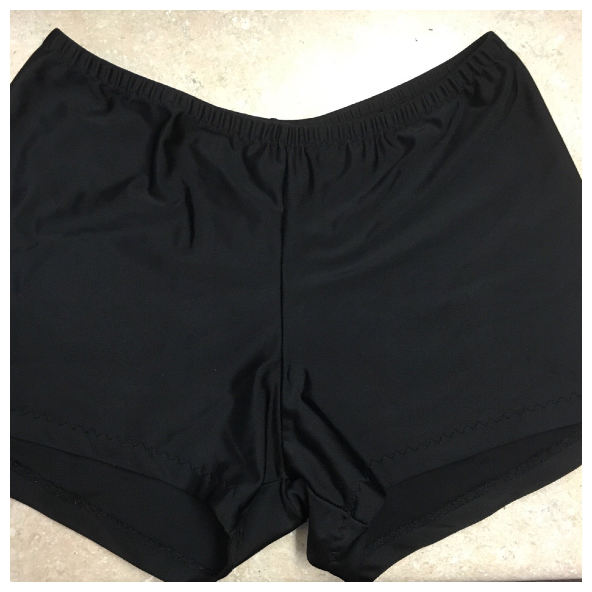 Black Booty Shorts with Holographic Silver Star in Back - Tracy Bachman Designs - Black Booty Shorts