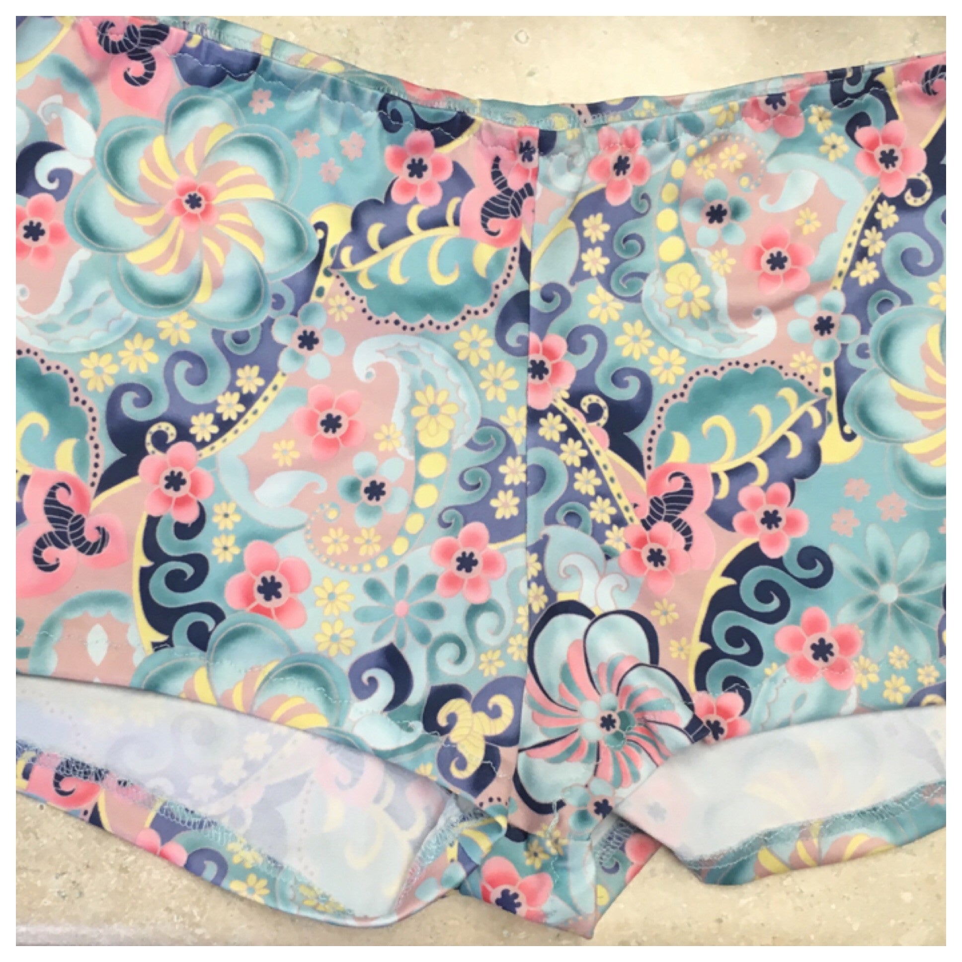 Floral Booty Shorts - Tracy Bachman Designs - Bootie Shorts