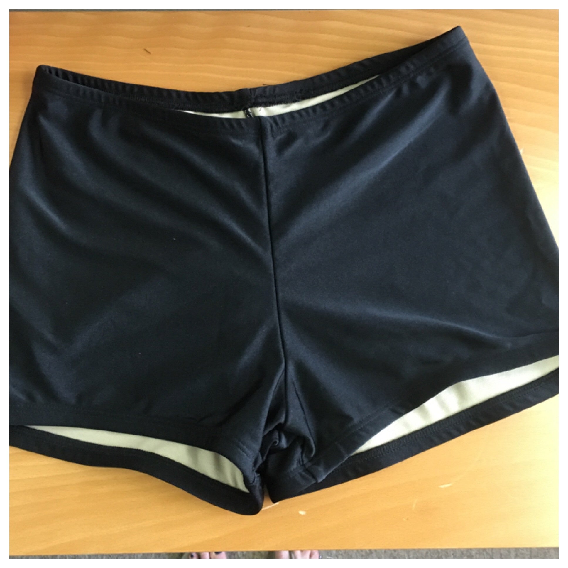 Black Spandex Fully Lined Booty Shorts - Tracy Bachman Designs