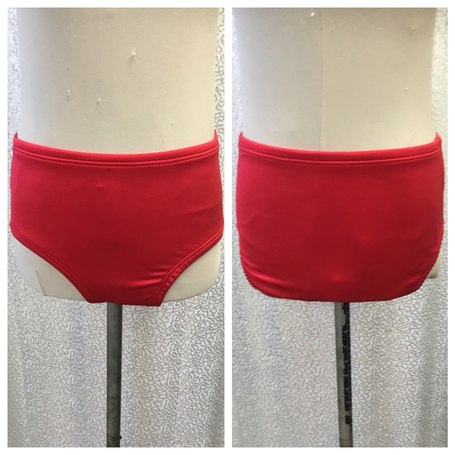Bright Red Spandex Briefs - Tracy Bachman Designs
